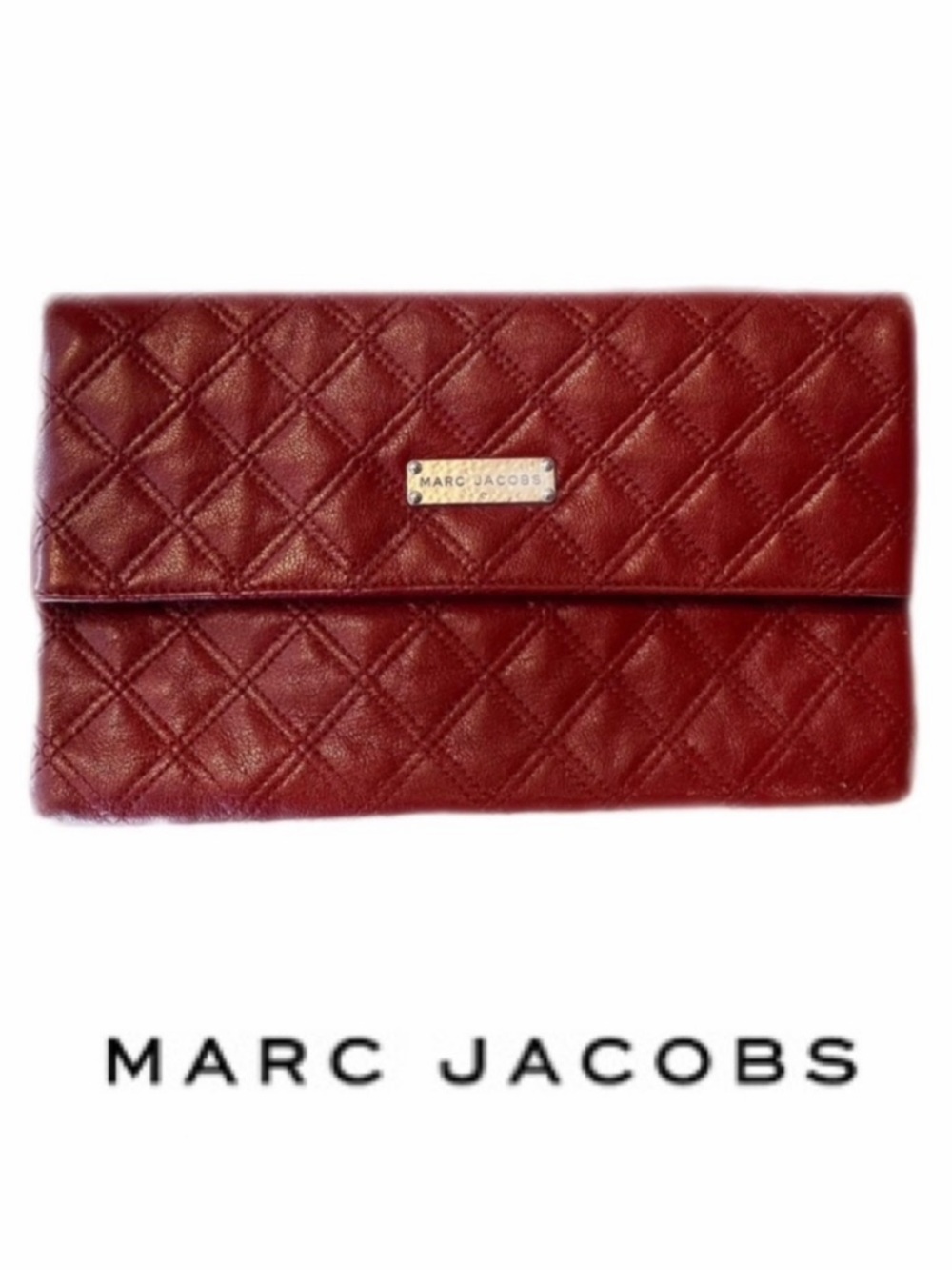MARC JACOBS Brick Red Oversized Clutch